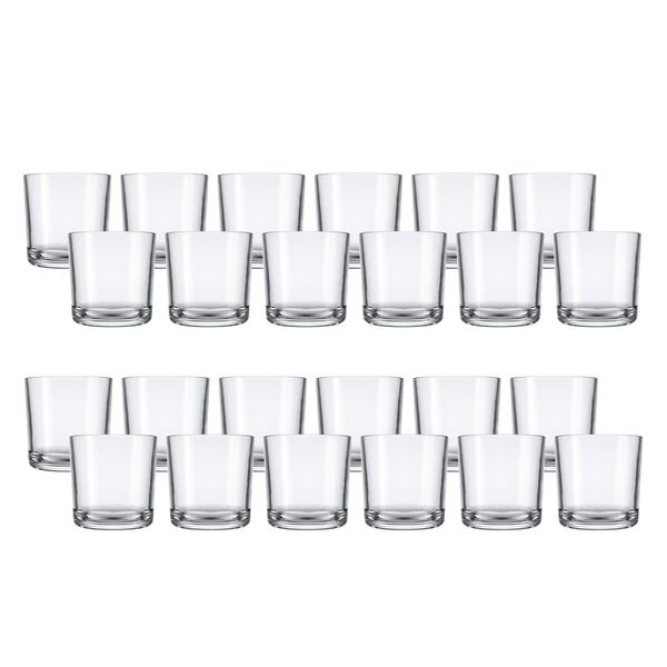 Kit 24 Copos Nadir Bar Rocks em Vidro Transparente 265ml 5027232